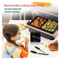 BAZAR - Cosori Dual Blaze TwinFry chytrá horkovzdušná fritéza 10 L, keramika, černá - Poškozený obal (Komplet)