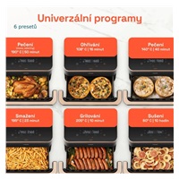 BAZAR - Cosori Dual Blaze TwinFry chytrá horkovzdušná fritéza 10 L, keramika, černá - Poškozený obal (Komplet)