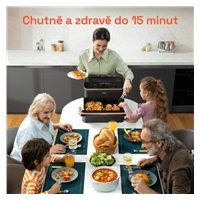 BAZAR - Cosori Dual Blaze TwinFry chytrá horkovzdušná fritéza 10 L, keramika, černá - Poškozený obal (Komplet)