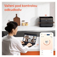BAZAR - Cosori Dual Blaze TwinFry chytrá horkovzdušná fritéza 10 L, keramika, černá - Poškozený obal (Komplet)
