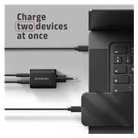 AXAGON ACU-PQ100, GaN nabíječka do sítě 100W, USB-A + USB-C, PD3.0/PPS/QC4+/SFC2.0/Apple, černá