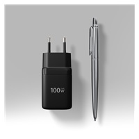 AXAGON ACU-PQ100, GaN nabíječka do sítě 100W, USB-A + USB-C, PD3.0/PPS/QC4+/SFC2.0/Apple, černá
