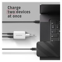 AXAGON ACU-PQ100W, GaN nabíječka do sítě 100W, USB-A + USB-C, PD3.0/PPS/QC4+/SFC2.0/Apple, bílá