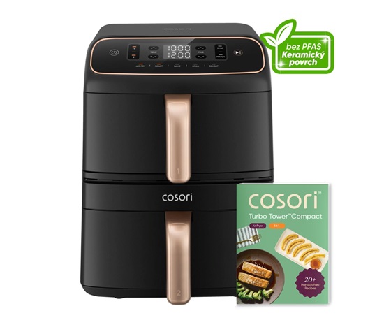 Cosori Turbo Tower Compact horkovzdušná fritéza 8,6 L černá