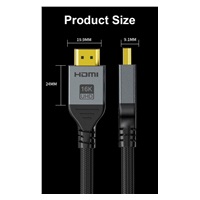 PremiumCord Kabel Ultra HD HDMI 2.2 16K@60Hz, 8K@240Hz, 4K@480Hz, pozlacený, 1m