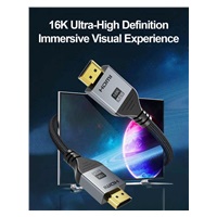 PremiumCord Kabel Ultra HD HDMI 2.2 16K@60Hz, 8K@240Hz, 4K@480Hz, pozlacený, 2m