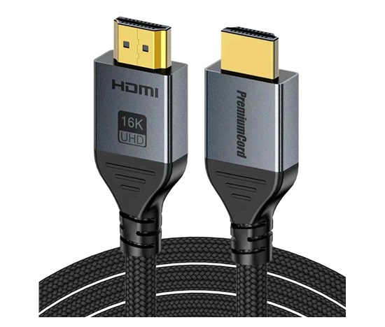 PremiumCord Kabel Ultra HD HDMI 2.2 16K@60Hz, 8K@240Hz, 4K@480Hz, pozlacený, 5m