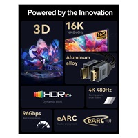 PremiumCord Kabel Ultra HD HDMI 2.2 16K@60Hz, 8K@240Hz, 4K@480Hz, pozlacený, 3m