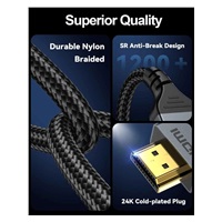 PremiumCord Kabel Ultra HD HDMI 2.2 16K@60Hz, 8K@240Hz, 4K@480Hz, pozlacený, 3m
