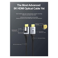 PremiumCord Ultra High Speed HDMI 2.1 optický fiber kabel, 8K@60Hz, pozlacený, 30m