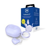 3mk FlowBuds 6.0 Lavender bezdrátová sluchátka, Bluetooth 6.0, pouzdro s klipem, levandulová