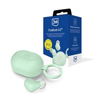 3mk FlowBuds 6.0 Mint Green bezdrátová sluchátka, Bluetooth 6.0, pouzdro s klipem, mátově zelená