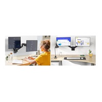 Nástěnný držák na 2 Tv / monitory 17" - 32", otáčení až 45°, naklápění +90° / -45°, vzdálenost od zdi 100-467 mm, výškové polohování 248 mm, VESA 75x75 a 100x100, nosnost 2x 9 kg