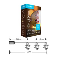 Modee ML-C3013 10LED 90cm santa skřipec vánoční řetěz nano, 2xAA teplá IP20 (Baterie nejsou součástí balení)