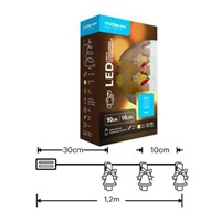 Modee ML-C3014 10LED 90cm zvonek skřipec vánoční řetěz nano, 2xAA teplá IP20 (Baterie nejsou součástí balení)