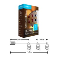 Modee ML-C3015 10LED 90cm sněhulák skřipec vánoční řetěz nano, 2xAA teplá IP20 (Baterie nejsou součástí balení)