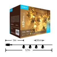 Modee ML-C2022 10LED 270cm žárovky vánoční dekorace teplá IP44