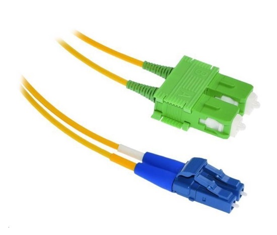 XtendLan duplexní patch kabel 9/125, LC-SC/APC, LSOH, ultraflexibilní G.657.A1, 3m