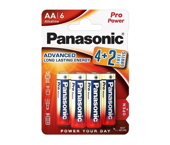 PANASONIC Alkalické baterie LR6PPG/6BP (AA) Pro Power Gold (6ks v balení)