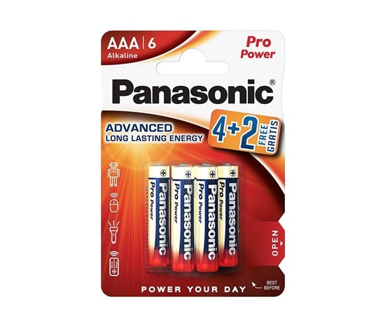 PANASONIC Alkalické baterie LR03PPG/6BP (AAA) Pro Power Gold (6ks v balení)