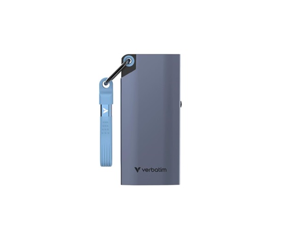 VERBATIM externí SSD 512GB Metal Pocket SSD, USB-C, Modrá