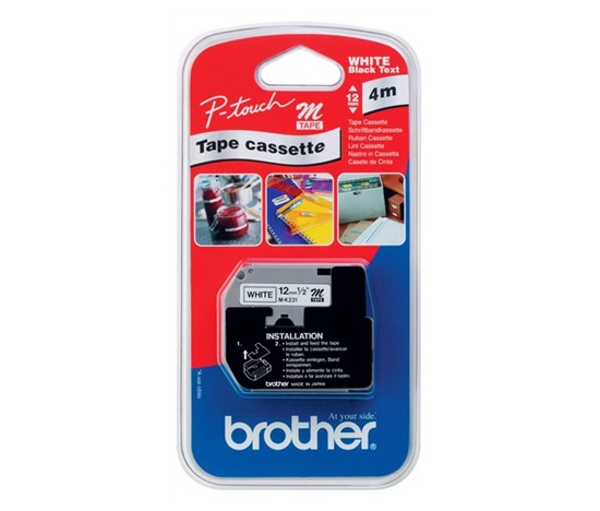 BROTHER MK-231BZ Black On White Tape (12mm)