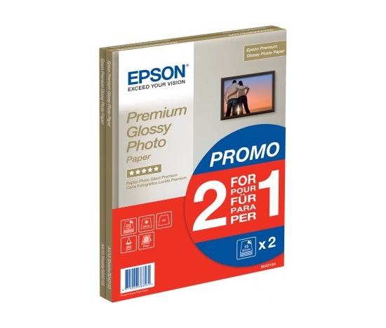 EPSON Paper A4 Premium Glossy Photo 255g/m2 (2x15 sheet) 2 za cenu 1