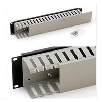 TRITON 19" vyvazovací panel 2U jednostranná plastová lišta, šedo-černá