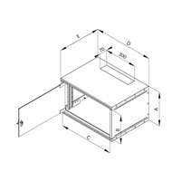 TRITON 19" jednodílný rozvaděč 9U/400mm - rozložený FLAT PACK