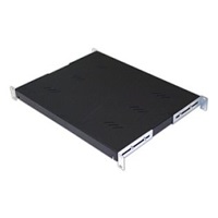 TRITON Police s perforací 19", 1U/750mm, nosnost 80kg, černá