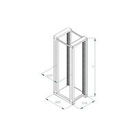 TRITON 19" montážní rám 45U, dvoudílný, hloubka 800mm