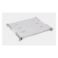 TRITON Police s perforací 19", 1U/550mm, nosnost 80kg, šedá