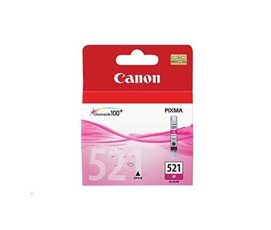 Canon CARTRIDGE CLI-521M purpurový pro iP3600, iP4600, iP4700, MP540, MP550,560, MP620,630,640, MP980,990 (470 str.)