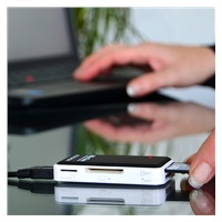 AXAGON CRE-X1, USB 2.0 externí MINI čtečka 5-slot ALL-IN-ONE