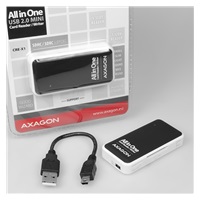 AXAGON CRE-X1, USB 2.0 externí MINI čtečka 5-slot ALL-IN-ONE