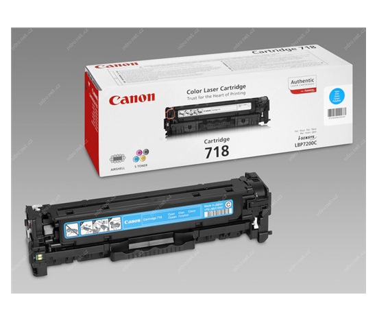 Canon TONER cyan CRG-718C azurový pro i-Sensys LBP7200CDN, LBP7210Cdn, LBP7660CDN, LBP7680CX, MF724Cdw (2 900 str.)