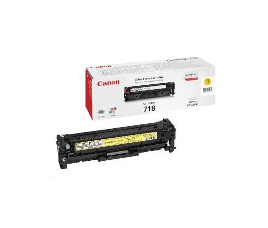 Canon TONER CRG-718Y žlutý pro i-Sensys LBP7200CDN, LBP7210Cdn, LBP7660CDN, LBP7680CX, MF724Cdw, MF728Cdw (2 900 str.)