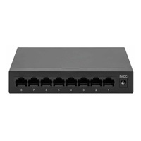 Intellinet 8-Port Gigabit Ethernet Switch, kovový