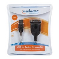 MANHATTAN převodník z USB na sériový port (USB AM / DB9M, RS232), blistr