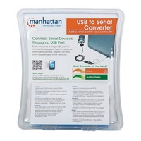 MANHATTAN převodník z USB na sériový port (USB AM / DB9M, RS232), blistr