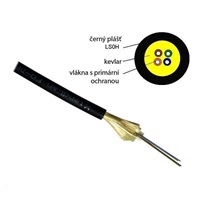 Optický kabel XtendLan DROP FTTx, 12x 9/125 SM, G.657A, LS0H, černý, cívka 1km