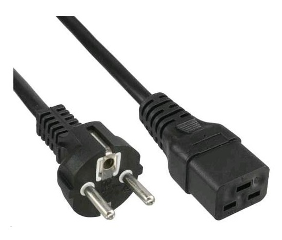 PremiumCord kabel síťový k počítači 230V 16A 3m  IEC 320 C19 konektor