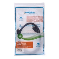 MANHATTAN kabel High Speed HDMI 4K, 3D, Male to Male, stíněný, černý, 1,8m