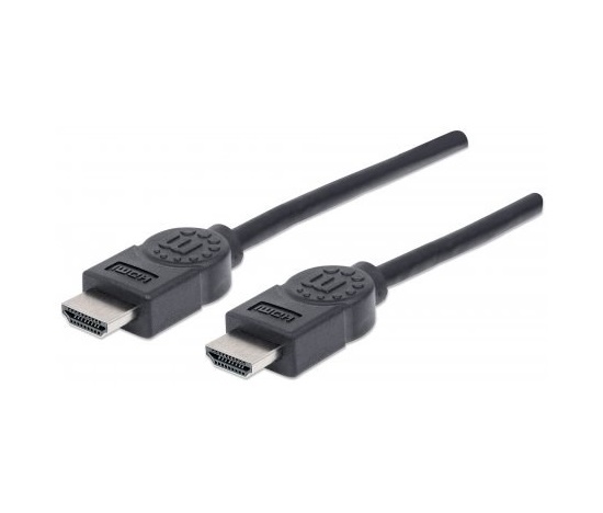 MANHATTAN kabel High Speed HDMI 4K, 3D, Male to Male, stíněný, černý, 3m