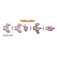 Keystone Cat6A, STP, samozařezávací se zaklapnutím, stříbrný