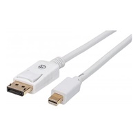 MANHATTAN kabel Mini DisplayPort Male to DisplayPort Male, 2m, White
