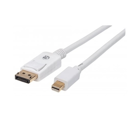 MANHATTAN kabel Mini DisplayPort Male to DisplayPort Male, 2m, White