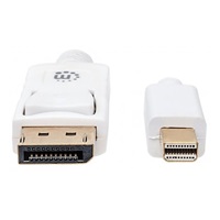 MANHATTAN kabel Mini DisplayPort Male to DisplayPort Male, 2m, White