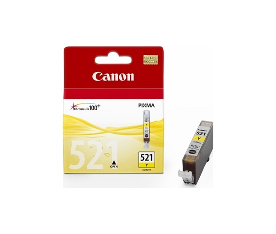 Canon CARTRIDGE CLI-521Y žlutá pro MP-980, PIXMA iP3600, iP4600,4700, MP540,550,560, MP620,630,640 (505 str.)