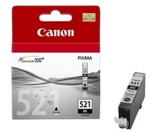 Canon CARTRIDGE CLI-521BK černá pro MP-980, PIXMA iP3600,4600,4700, MP540,550,560, MP620,630,640,MP980,MX860 (665 str.)